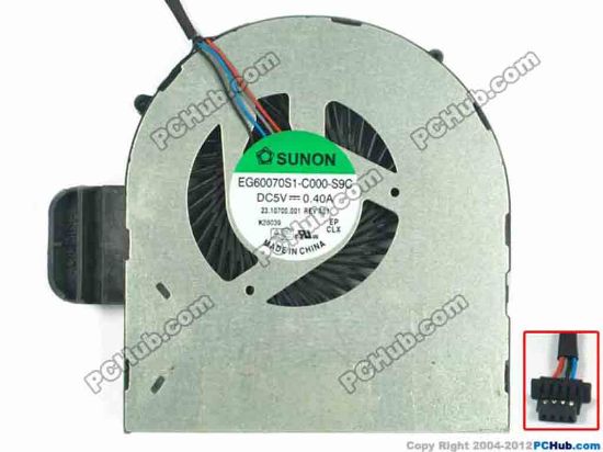 120049 SUNON EG60070S1-C000-S9C  Cooling Fan  5V 0.40A, Bare fan SUNON EG60070S1-C000-S9C  Cooling Fan  