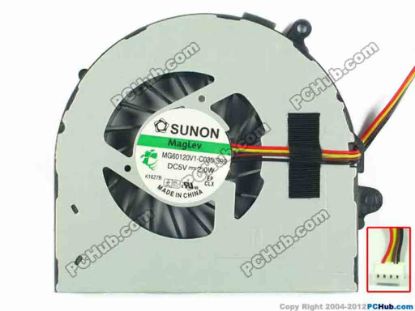 120066 SUNON MG60120V1-C030-S99 Cooling Fan  w85x4x4, 5V 2.00W, Bare fan SUNON MG60120V1-C030-S99 Cooling Fan  