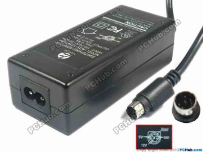120092 Other Brands Honor AC Adapter 5V-12V 12V 2A, 5V 2A, 5P, P3=12V, P4&5=5V, 2-Prong, New Other Brands Honor AC Adapter 5V-12V