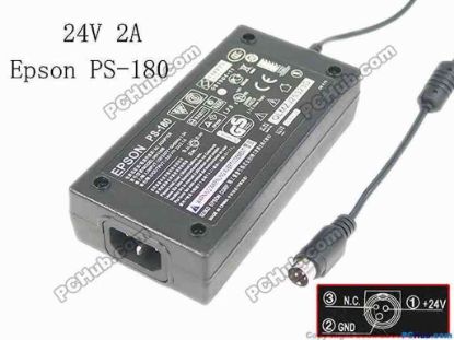 120211 Epson AC to DC (Epson) AC Adapter 20V & Above 24V 2A, 3-Pin Din, C14 Epson AC to DC (Epson) AC Adapter 20V & Above 