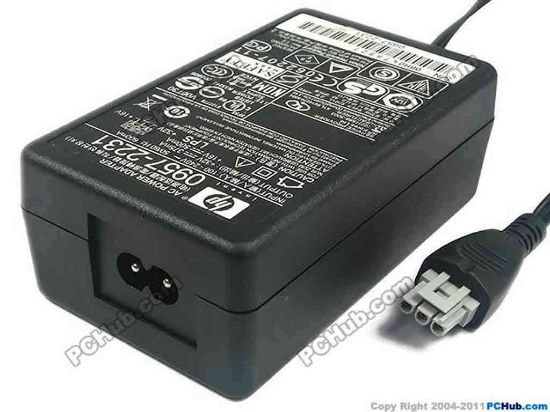 120219 HP Common Item (HP) AC Adapter 20V & Above 32V 0.375A, 16V 0.5A, Rectangular Tip, 2-Prong, Ne HP Common Item (HP) AC Adapter 20V & Above 