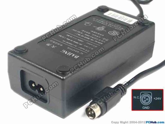 120233 UPH Other Brand AC Adapter 20V & Above 24V 2.5A, 3-P D, P1=24v, 2-Prong, NEW UPH Other Brand AC Adapter 20V & Above