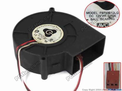 120464 AVC F9733B12LG Server - Square Fan sq97x97x33mm, w60x3x3, DC 12V 0.72A AVC F9733B12LG Server - Square Fan 