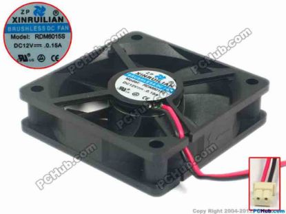 120465 XIFAN / Xinruilian RDM6015S Server - Square Fan sq60x60x15, w60x2x2, 12V 0.15A XIFAN / Xinruilian RDM6015S Server - Square Fan 