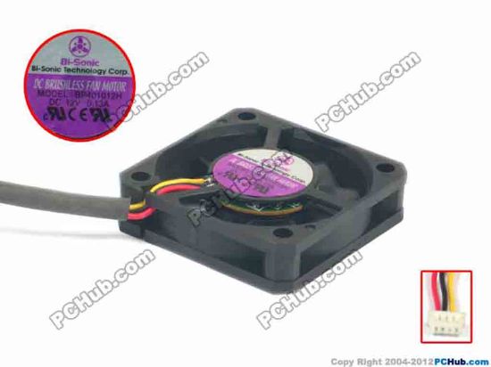 120502 Bi-Sonic BP401012H Server - Square Fan sq40x40x10, 150x3x4, 12V 0.13A Bi-Sonic BP401012H Server - Square Fan 
