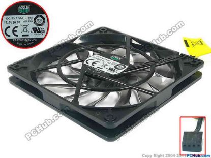 120682 Cooler Master FA12015M12LPA Server - Square Fan sq120x120x15, 4-wire, 12V 0.30A Cooler Master FA12015M12LPA Server - Square Fan 