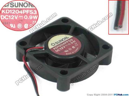 120718 SUNON KD1204PFS3 Server - Square Fan sq40x40x10, 2-wire, 12V 0.9W SUNON KD1204PFS3 Server - Square Fan 