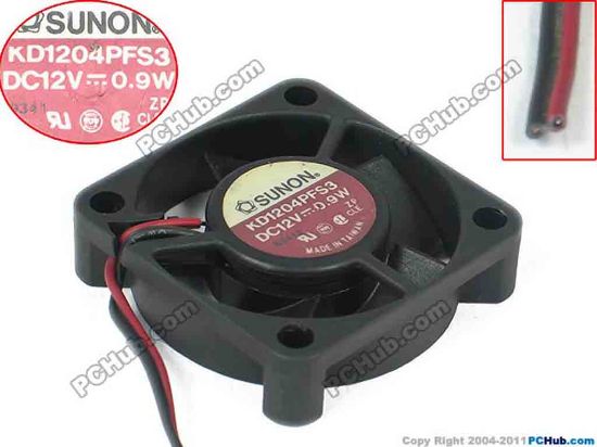 120718 SUNON KD1204PFS3 Server - Square Fan sq40x40x10, 2-wire, 12V 0.9W SUNON KD1204PFS3 Server - Square Fan 