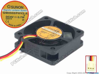 120763 SUNON M0505PHV2-A Server - Square Fan F, sq50x50x15, w20x3x3, 5V 0.7W SUNON M0505PHV2-A Server - Square Fan 