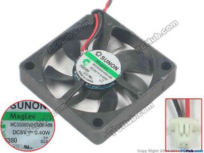 120774 SUNON MC35060V2-0000-A99 Server - Square Fan sq35x35x6, w30x2x2, 5V 0.4W SUNON MC35060V2-0000-A99 Server - Square Fan 