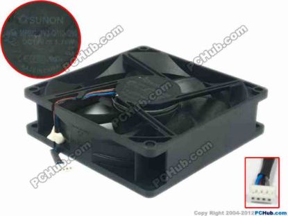 120780 SUNON MF92251V3-Q010-Q99 Server - Square Fan sq92x92x25, 4-wire, 12V 1.74W SUNON MF92251V3-Q010-Q99 Server - Square Fan 