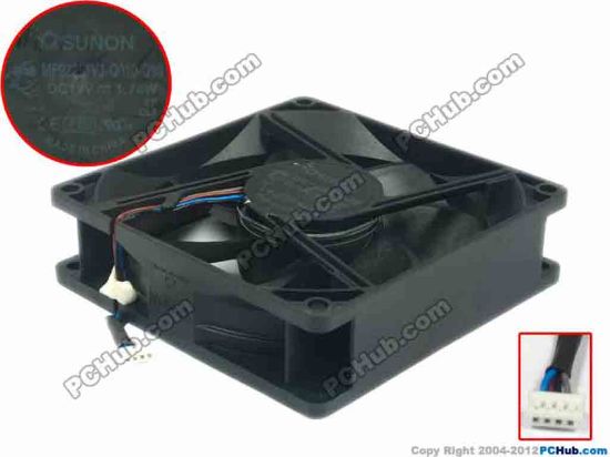 120780 SUNON MF92251V3-Q010-Q99 Server - Square Fan sq92x92x25, 4-wire, 12V 1.74W SUNON MF92251V3-Q010-Q99 Server - Square Fan 