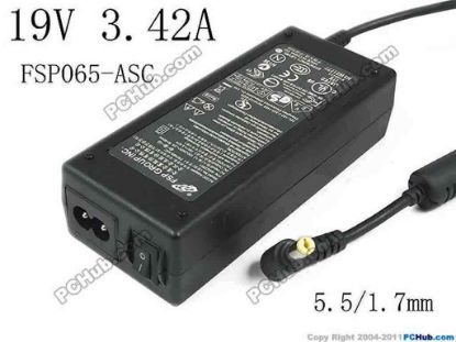 121072 FSP Group Inc FSP065-ASC AC Adapter- Laptop 19V 3.42A, 5.5/1.7mm, 2-Prong FSP Group Inc FSP065-ASC AC Adapter- Laptop 