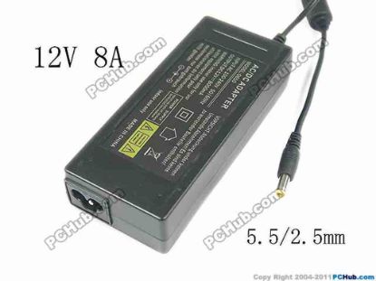 121134 PCH OEM Power AC Adapter 5V-12V 12V 8ABarrel 5.5/2.5mm, 3-Prong, New PCH OEM Power AC Adapter 5V-12V 