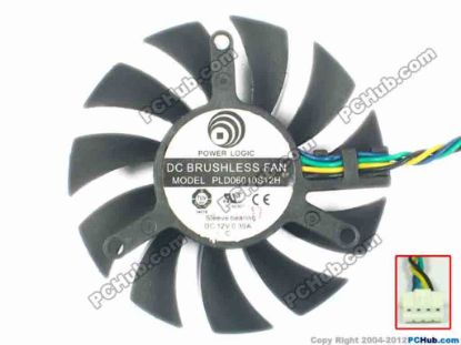 121187 Power Logic PLD06010S12H Server - Blower Fan 4-wire, 12v 0.30A Power Logic PLD06010S12H Server - Blower Fan 