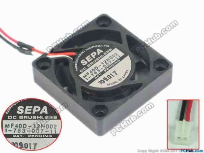 121224 ADDA MF40D-12H002 Server - Square Fan sq40x40x10, 2-wire ADDA MF40D-12H002 Server - Square Fan 