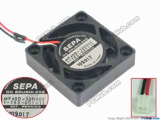121224 ADDA MF40D-12H002 Server - Square Fan sq40x40x10, 2-wire ADDA MF40D-12H002 Server - Square Fan 