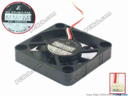 121231 SEPA MF52A-12LA Server - Square Fan sq50x50x10, 2-wire, 12V 0.09A SEPA MF52A-12LA Server - Square Fan 