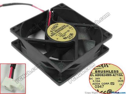 121312 SEPA AD0824MS-A71GL Server - Square Fan H2, S, sq80x80x25, 2-wire, 24V 0.16A SEPA AD0824MS-A71GL Server - Square Fan 