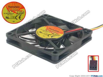 121381 Everflow R127010DU Server - Square Fan sq70x70x10, 3-wire, 12V 0.45A Everflow R127010DU Server - Square Fan 