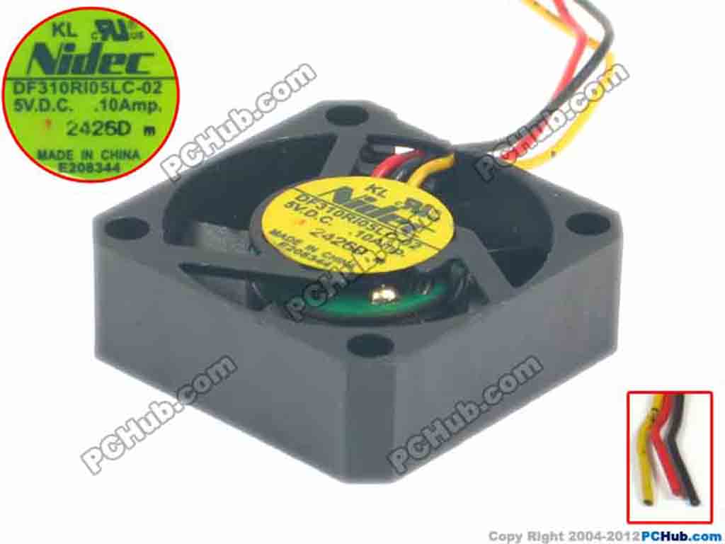 DC 5V, 0.10A, 30x30x10mm DF310RI05LC-02 Nidec DF310RI05LC-02 Server ...