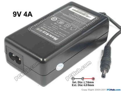 121774 Huntkey ADP036-094B AC Adapter 5V-12V 9V 4A, 4.0/1.7mm, 2-Prong , New Huntkey ADP036-094B AC Adapter 5V-12V 