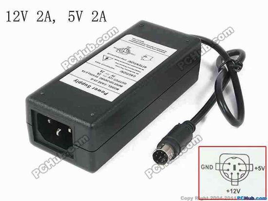 121798 PCH OEM Power AC Adapter 5V-12V 12V 2A, 5V 2A, 6P, P1&2=5V, P3&4=12V, C14, New PCH OEM Power AC Adapter 5V-12V 