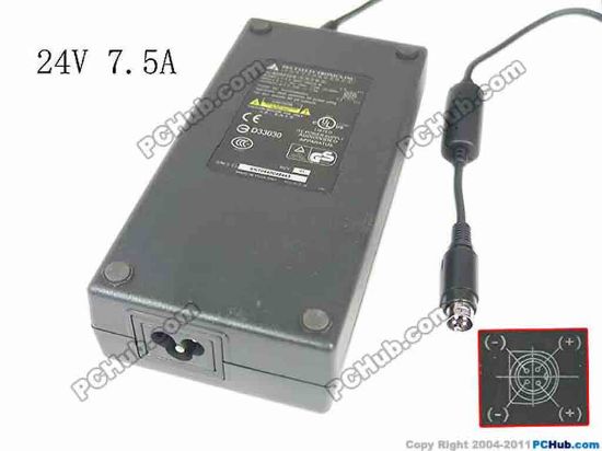 121802 PCH OEM Power AC Adapter 20V & Above 24V 7.5A, P1&4=+, 3-Prong, New PCH OEM Power AC Adapter 20V & Above 