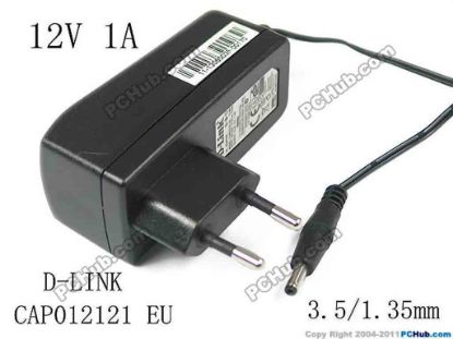 121854 D-Link CAP012121CN AC Adapter 5V-12V 12V 1A, Barrel 3.5/1.35mm, EU 2-Pin Plug D-Link CAP012121CN AC Adapter 5V-12V 