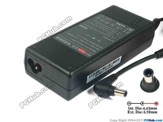 121909 Godmobi For/VGP-AC19V12 AC Adapter- Laptop 19.5V 4.7A, 6.0/4.3mm With Pin, 3-Prong, New Godmobi For/VGP-AC19V12 AC Adapter- Laptop 