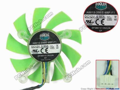 122753 Cooler Master A8015-39BB-4RP-F1 Server - Frameless / GPU Fan w45x4x4, 12V 0.60A Cooler Master A8015-39BB-4RP-F1 Server - Frameless / GPU Fan 
