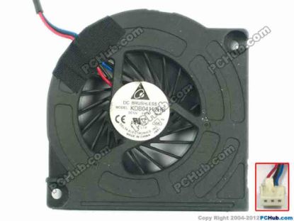 122758 Delta Electronics KDB04112HB Cooling Fan  -D814,w540x3x3, 12V 0.07A, Bare fan Delta Electronics KDB04112HB Cooling Fan