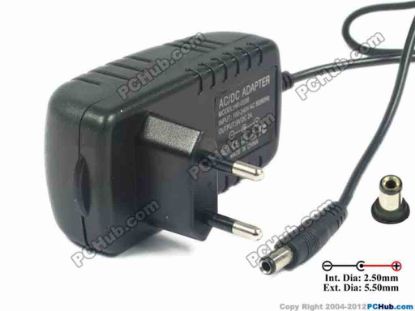 123013 PCH OEM Power AC Adapter 5V-12V 9V 2A, 5.5/2.5mm, EU 2-Pin Plug   PCH OEM Power AC Adapter 5V-12V 