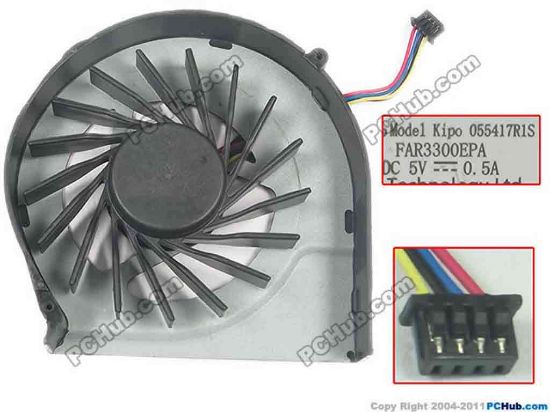 123496 Kipo 055417R1S Cooling Fan  FAR3300EPA, 0.5A bare fan  Kipo 055417R1S Cooling Fan  