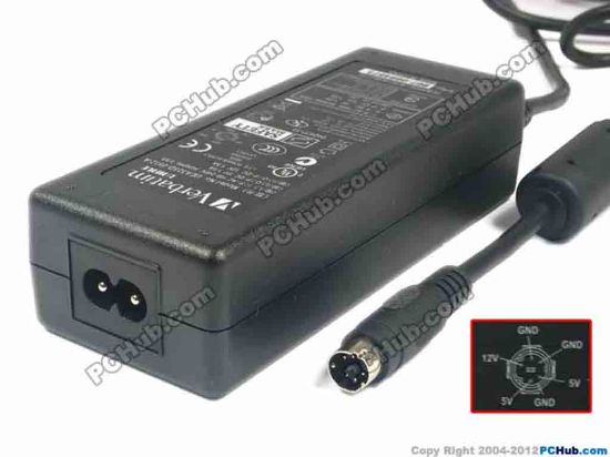 124075 Other Brands Verbatim AC Adapter 5V-12V 12V 1.5A, 5V 1.5A, 5-P, P1&2=5V P3=12V, 2-Pr, New Other Brands Verbatim AC Adapter 5V-12V 