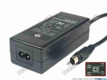 124142 Honor ADS-1234TAAA AC Adapter 5V-12V 12V 2A, 5V 2A, 4P, P1=5V, P4=12V, 2-Prong, New Honor ADS-1234TAAA AC Adapter 5V-12V 