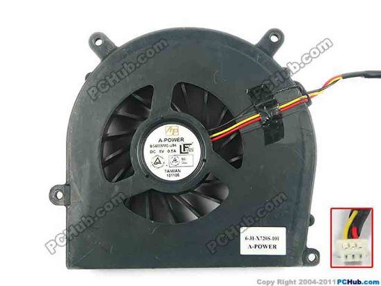 124161 A-Power BS6005MS-U94 Cooling Fan  DC5V 0.5A Bare fan, New A-Power BS6005MS-U94 Cooling Fan  蓝天P150 P170 P370 P570风扇