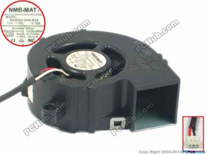 124244 NMB-MAT / Minebea BM5020-04W-B39 Server - Blower Fan L5X, bw50x50x20, w125x3x3, 12V 0.16A NMB-MAT / Minebea BM5020-04W-B39 Server - Blower Fan 