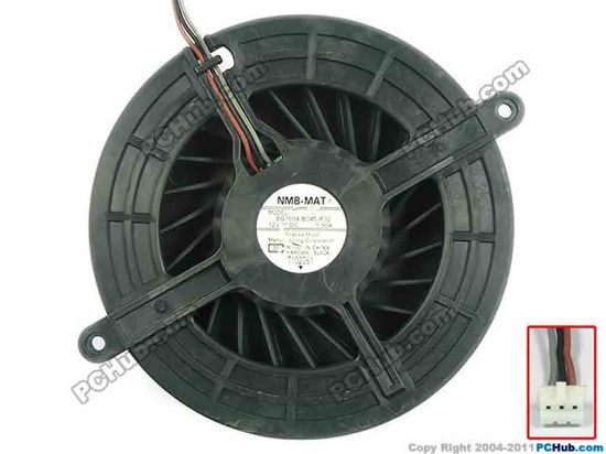 124484 NMB-MAT / Minebea BG1004-B045-P00 Server - Round Fan 01, dia106x106x33, w160x3x3, 12V 1.50A NMB-MAT / Minebea BG1004-B045-P00 Server - Round Fan 