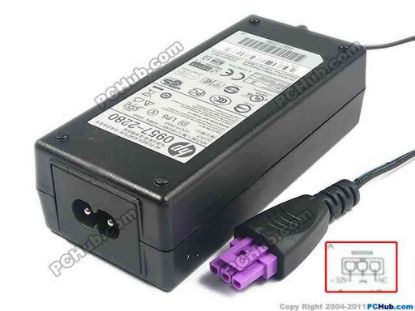 124874 HP Common Item (HP) AC Adapter 20V & Above 32V 0.75A, Rectangular Tip,2-Prong, Used HP Common Item (HP) AC Adapter 20V & Above 