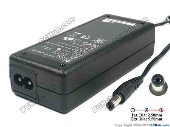 124891 Delta Electronics EADP-20DB AC Adapter 5V-12V 12V 1.67A, 5.5/2.5mm, 2-Prong Delta Electronics EADP-20DB AC Adapter 5V-12V 