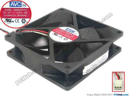 124949 AVC DS09225R12H Server - Square Fan -055,sq90x90x25, w320x3x3, 12V 0.41A AVC DS09225R12H Server - Square Fan <p></p>