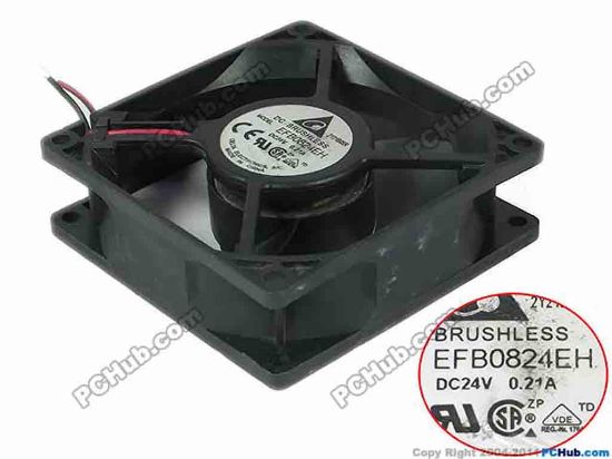 125123 Delta EFB0824EH Server - Square Fan sq80x80x25, 2-wire, 24V 0.21A Delta EFB0824EH Server - Square Fan 