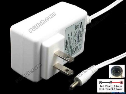 126150 Philips OH-1018A0602400U-PSE AC Adapter 5V-12V 6V 2.4A, 3.5/1.35mm, American Standard Philips OH-1018A0602400U-PSE AC Adapter 5V-12V 