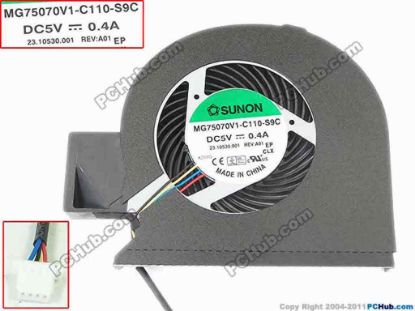 126227 SUNON MG75070V1-C110-S9C Cooling Fan  5V 0.40A, Bare fan SUNON MG75070V1-C110-S9C Cooling Fan  