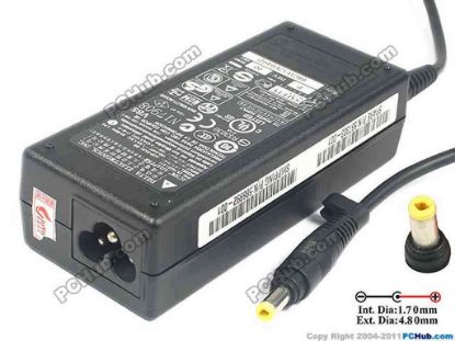 127252 Delta Electronics ADP-65JH BB AC Adapter- Laptop 19V 3.42A 65W, Barrel 4.8/1.7mm, 3-Prong Delta Electronics ADP-65JH BB AC Adapter- Laptop 