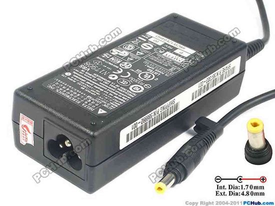 127252 Delta Electronics ADP-65JH BB AC Adapter- Laptop 19V 3.42A 65W, Barrel 4.8/1.7mm, 3-Prong Delta Electronics ADP-65JH BB AC Adapter- Laptop 