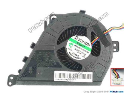 127322 SUNON MF60120V1-C090-S99 Cooling Fan  w10x4x4, 5V 0.31A, Bare fan SUNON MF60120V1-C090-S99 Cooling Fan
