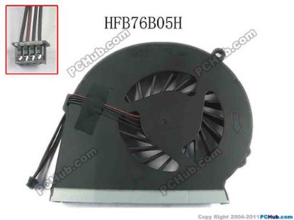 127403 Foxconn NFB76B05H Cooling Fan  w20x4x4, 5V 0.5A, Bare fan Foxconn NFB76B05H Cooling Fan  