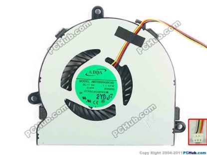 127411 ADDA AB07005HX08K300 Cooling Fan  0VAW00, DC28000C8A0, 074X7K, Bare fan ADDA AB07005HX08K300 Cooling Fan  